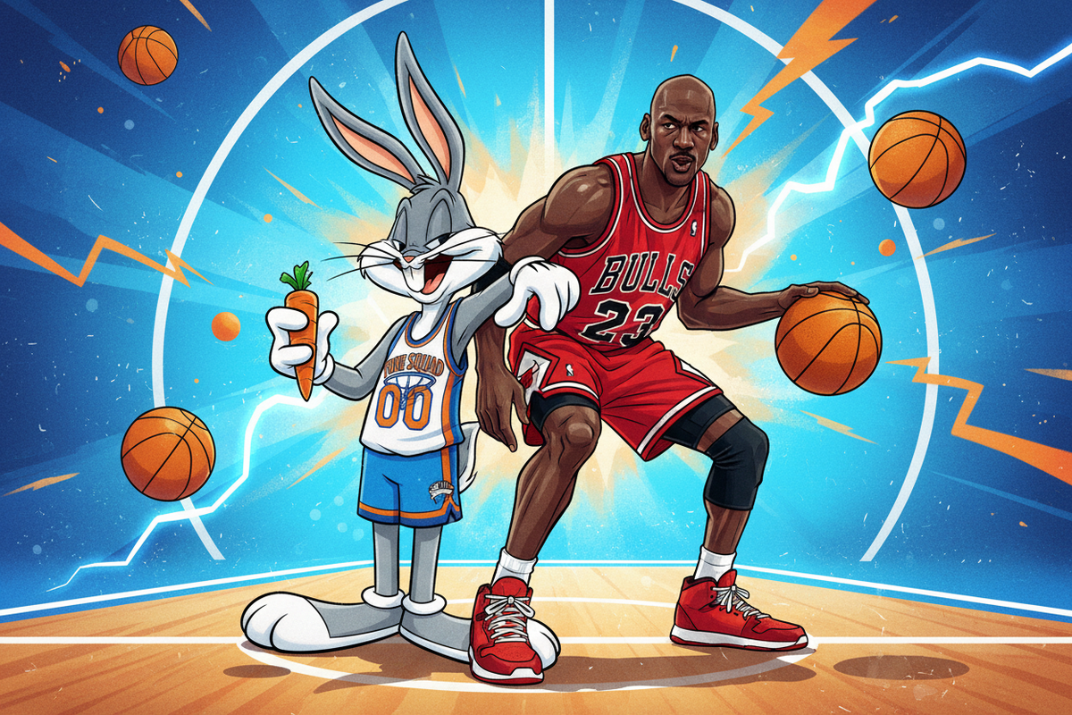 Bugs bunny and Micheal Jordan image 